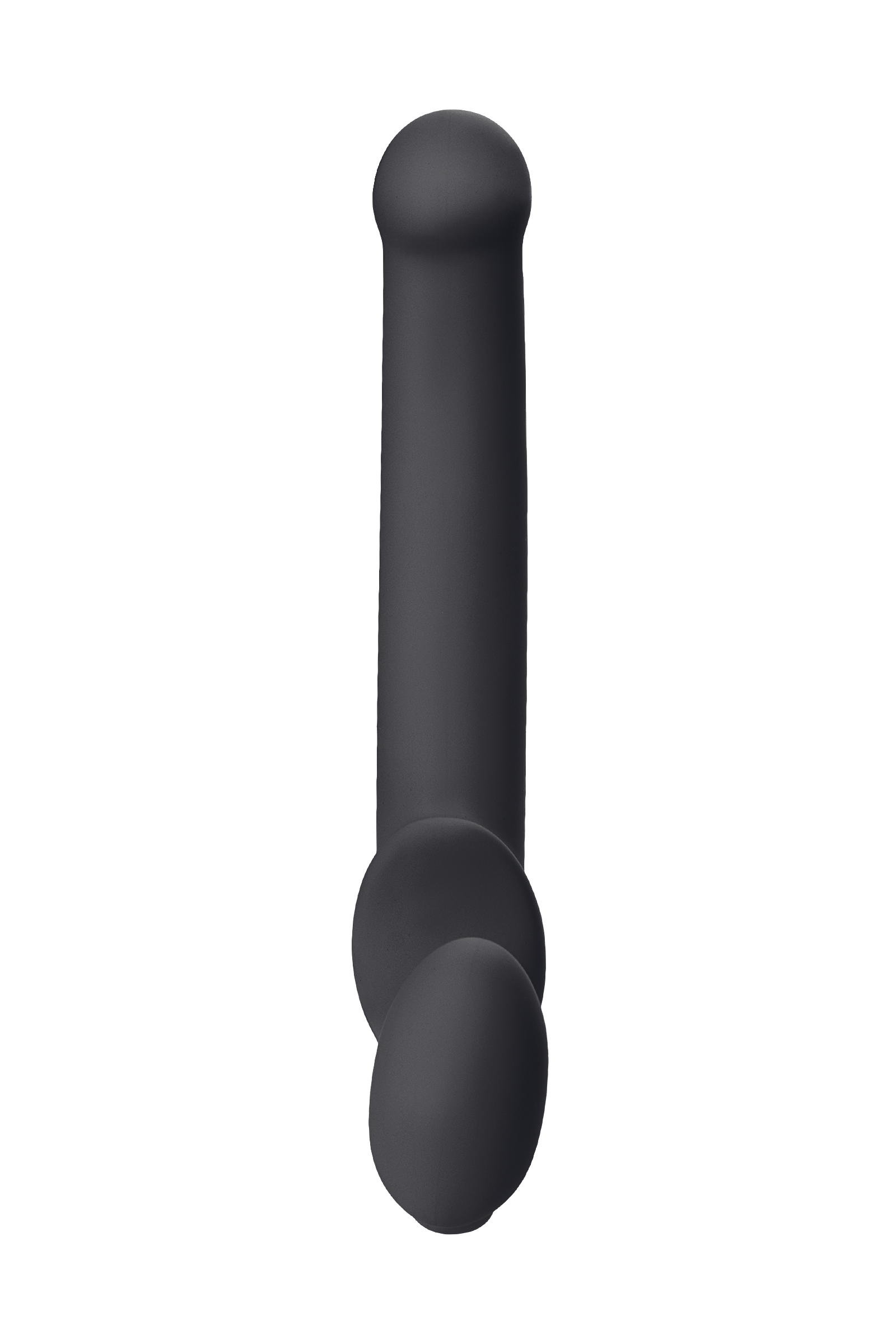 Безремневой нереалистичный страпон Strap-on-me, M, силикон, черный, 24,5 см. Фото N4