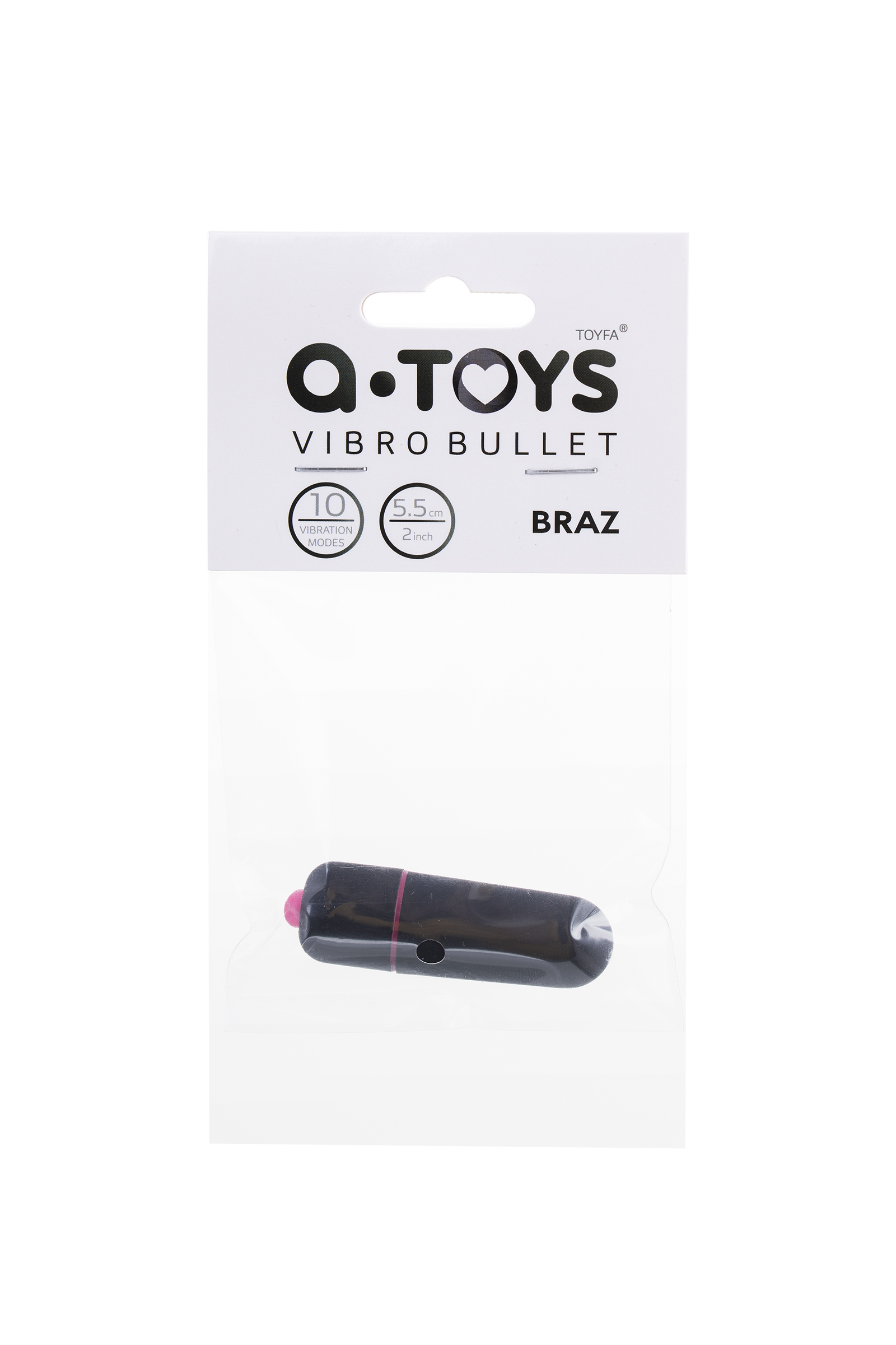 Вибропуля A-Toys Braz ABS пластик, черный, 5,5 см, Ø 1,7 см. Фото N2
