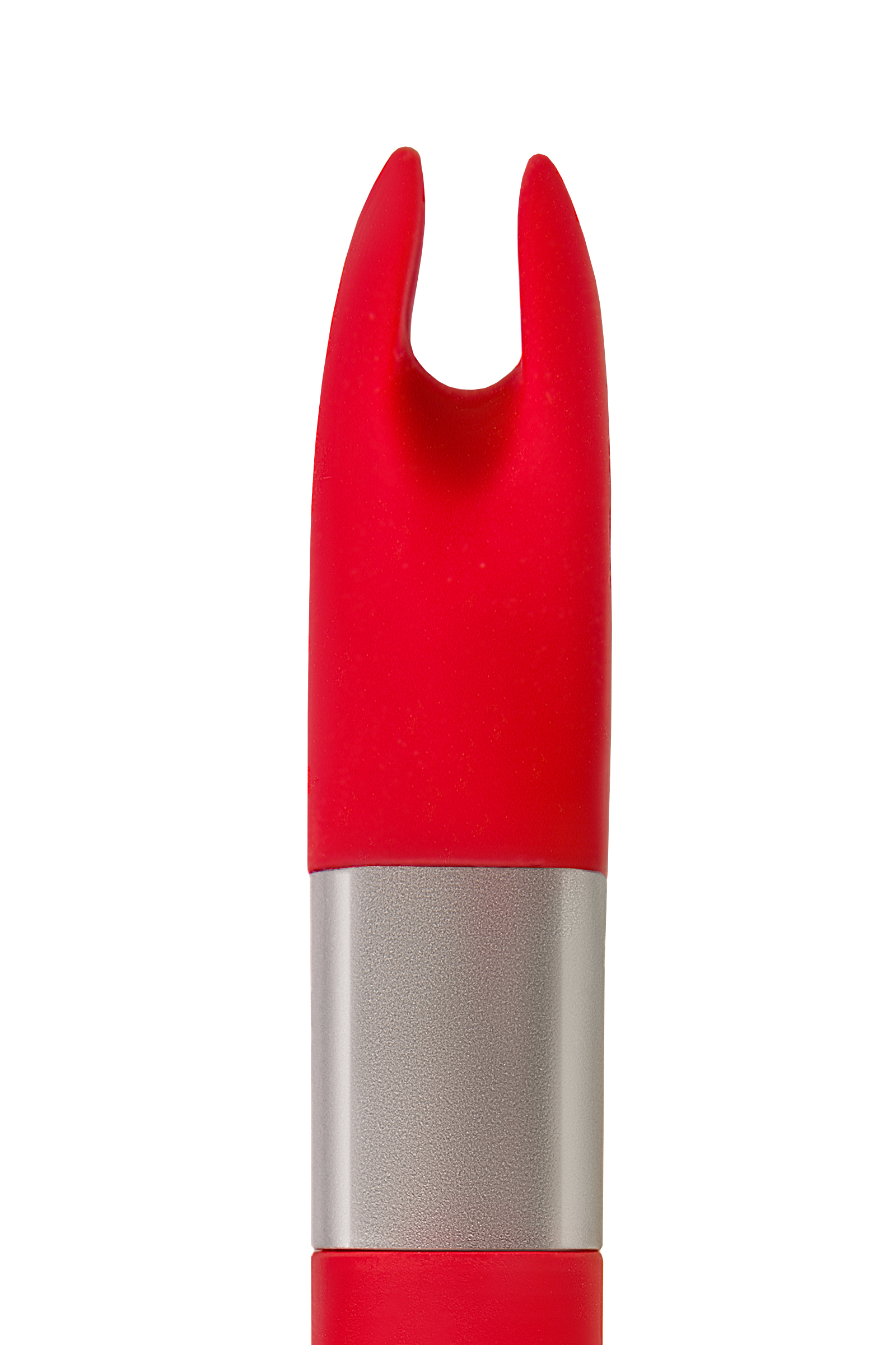 Вибратор клиторальный Qvibry 4Gb USB памяти, силикон, красный, 12 см. Фото N9