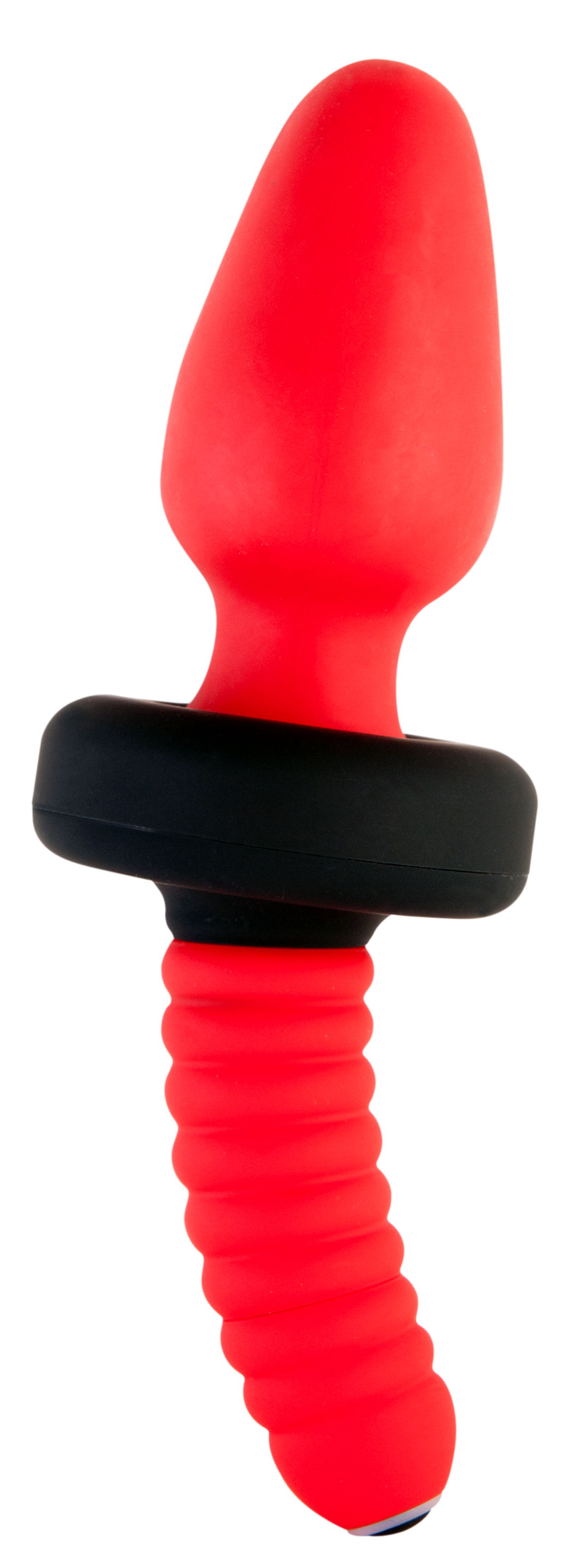 Анальная вибровтулка Black & Red by TOYFA для фистинга, водонепроницаемая, силикон, красная, 22 см,. Фото N2