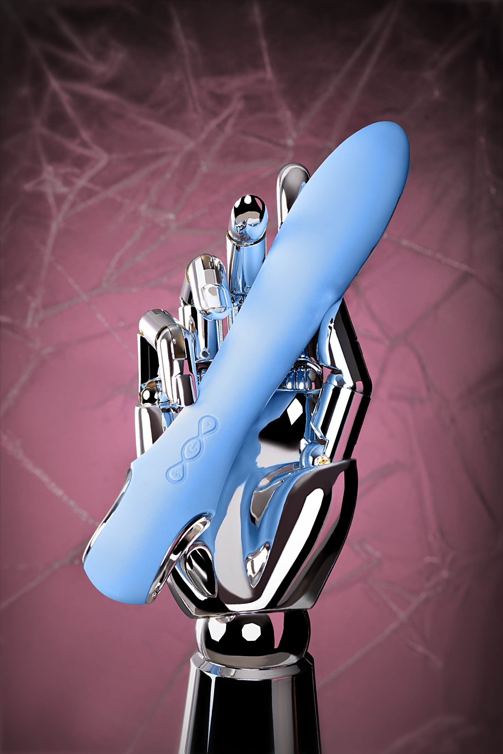 Вибратор с электростимуляцией PHYSICS GALVANI VIBE, силикон, голубой, 21 см. Фото N17