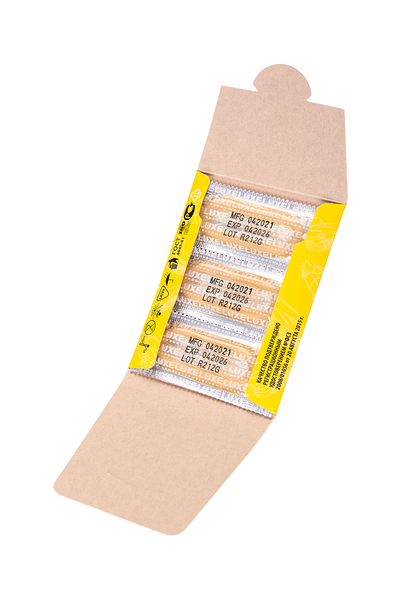 Презервативы Luxe, конверт «Золотой кадиллак», латекс, 18 см, 5,2 см, 3 шт. фото 1. Фото N4