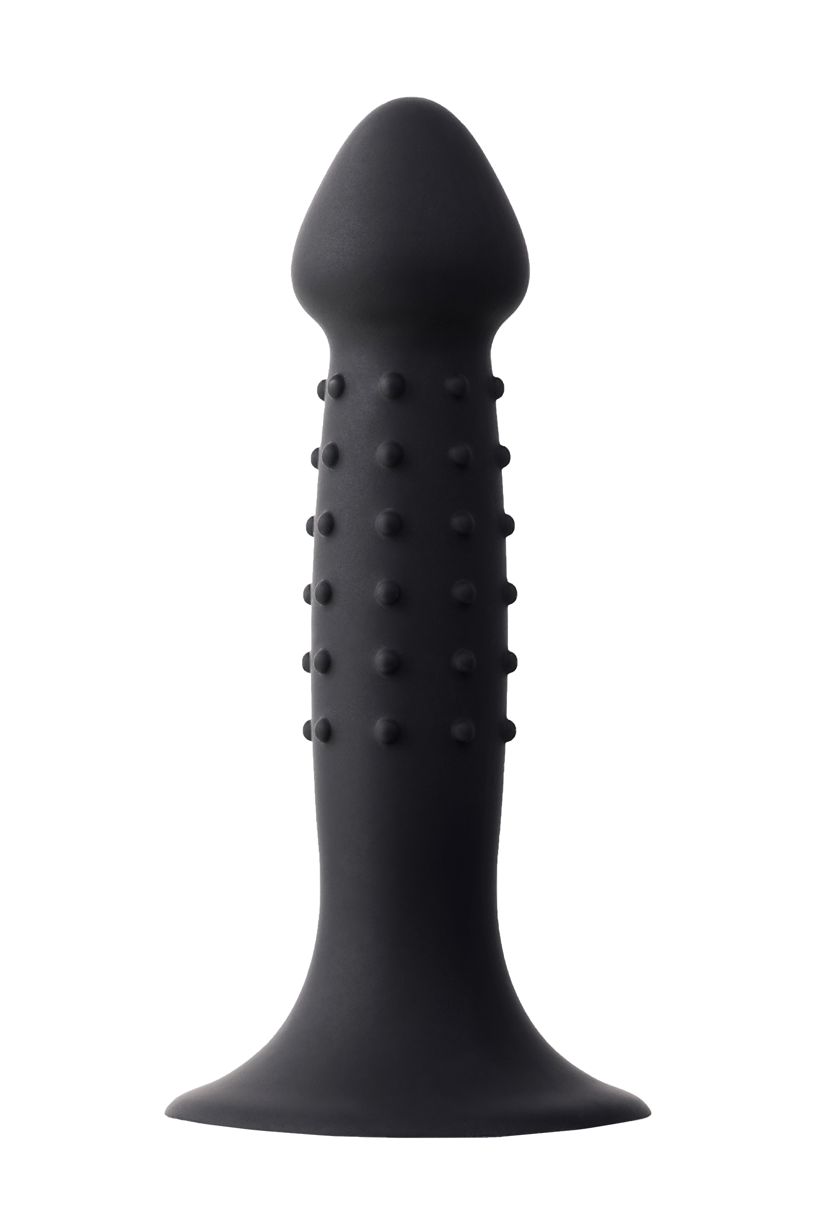 Анальный фаллоимитатор A-Toys Spikn, силикон, черный, 14 см. Фото N2