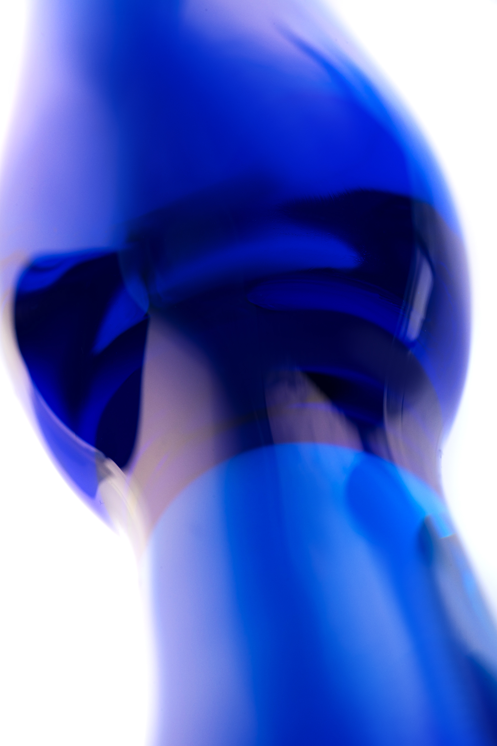Двусторонний фаллоимитатор Sexus Glass, стекло, синий, 17,5 см. Фото N3