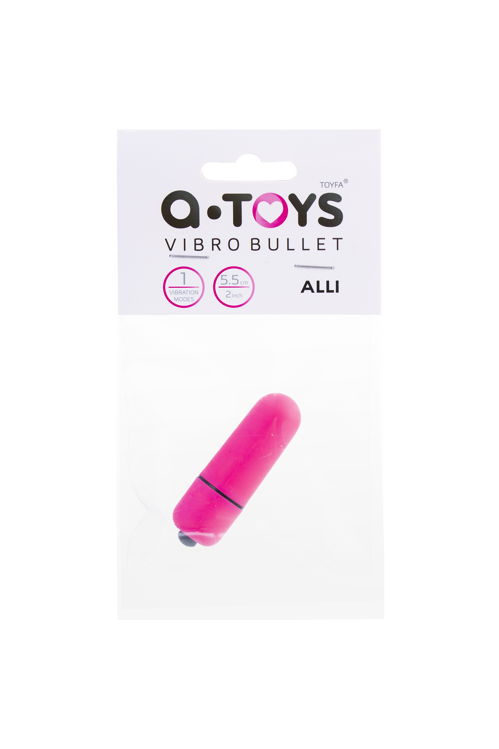 Вибропуля A-Toys Alli ABS пластик, розовый, 5,5 см, Ø 1,7 см. Фото N2