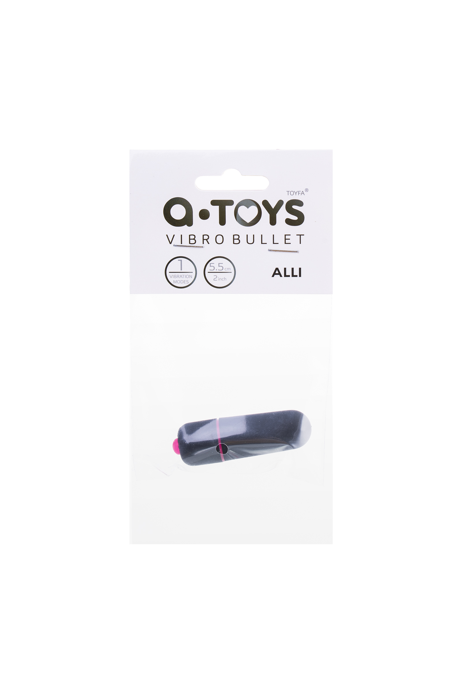 Вибропуля A-Toys Alli ABS пластик, черный, 5,5 см, Ø 1,7 см. Фото N2