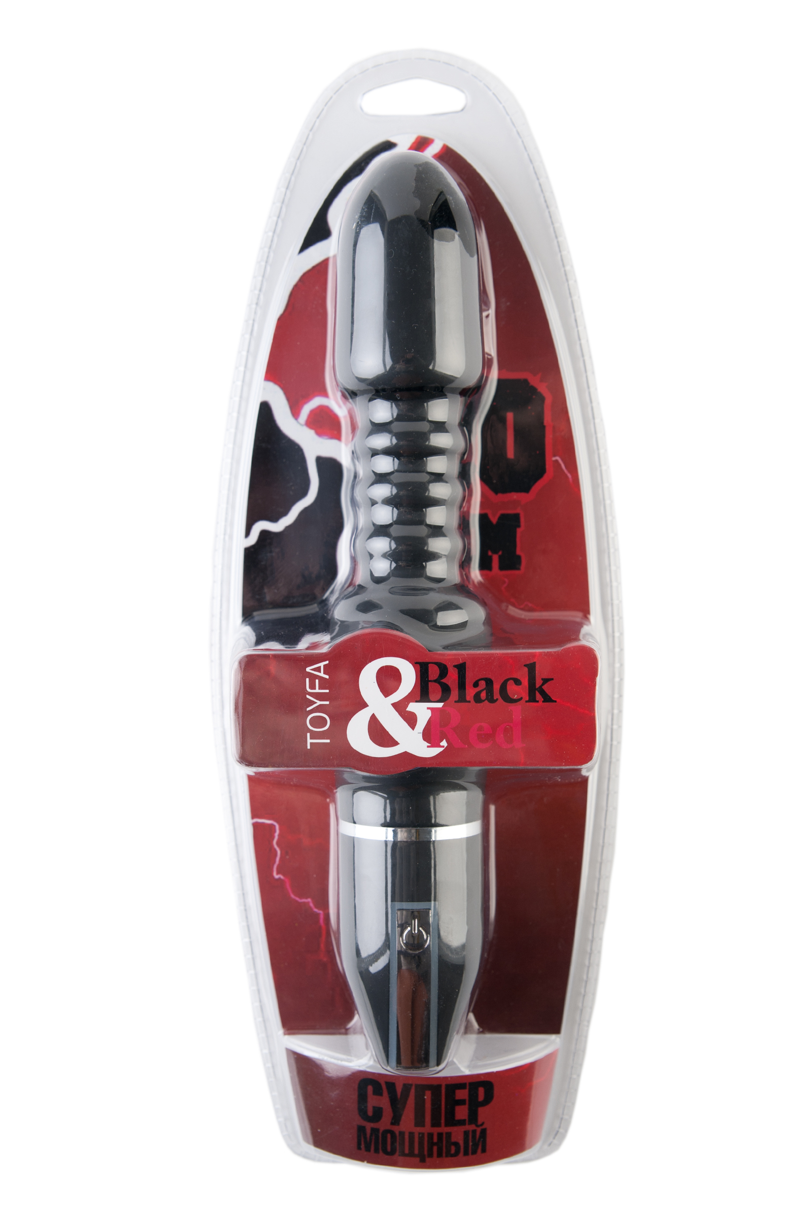 Анальный стимулятор Black & Red by TOYFA, 10 режимов вибрации, водонепроницаемый, силикон, чёрный, 28 см, Ø 5,4 см. Фото N3