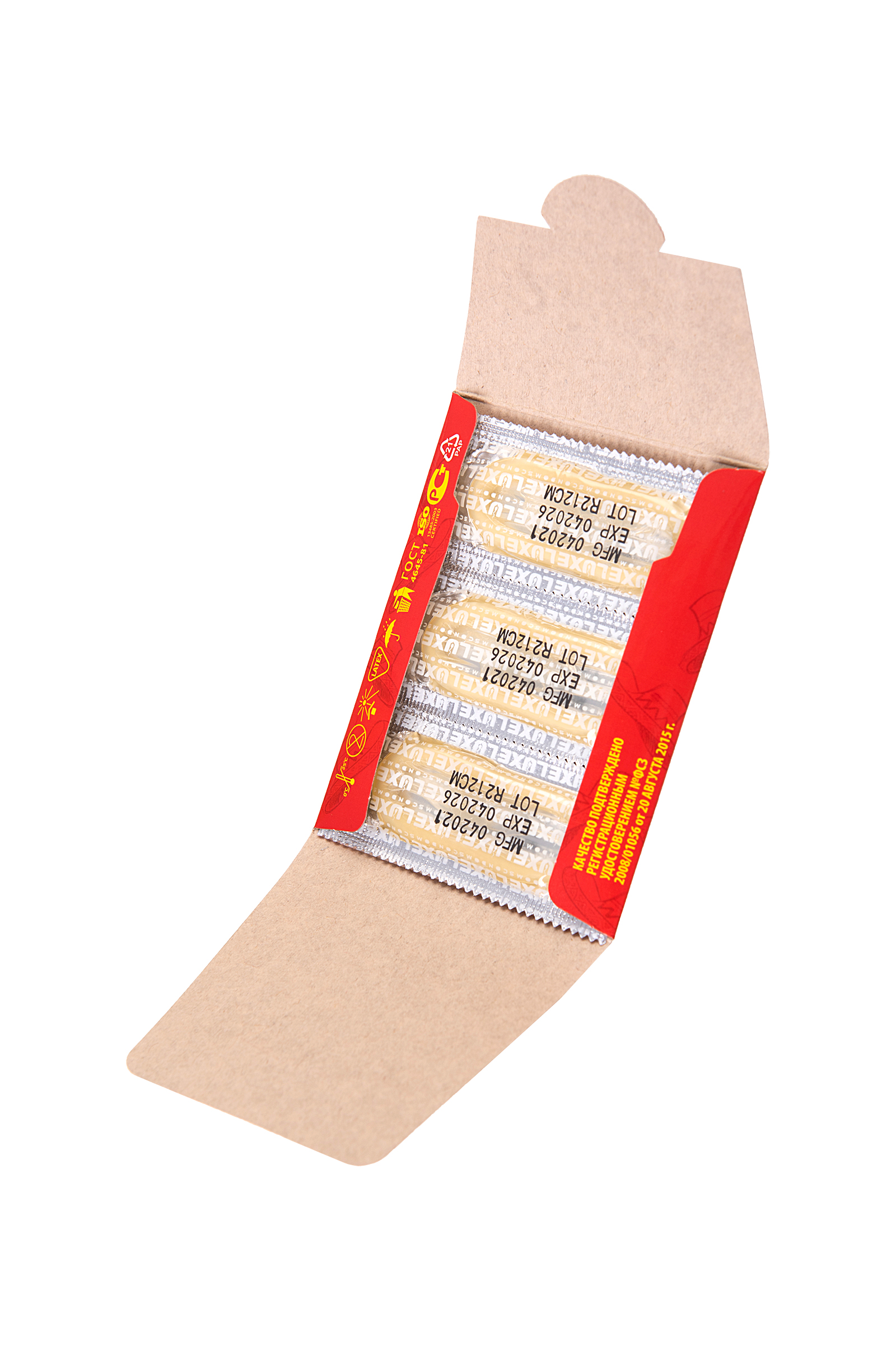Презервативы Luxe, конверт «Красноголовый мексиканец», латекс, клубника, 18 см, 5,2 см, 3 шт. фото 1. Фото N4