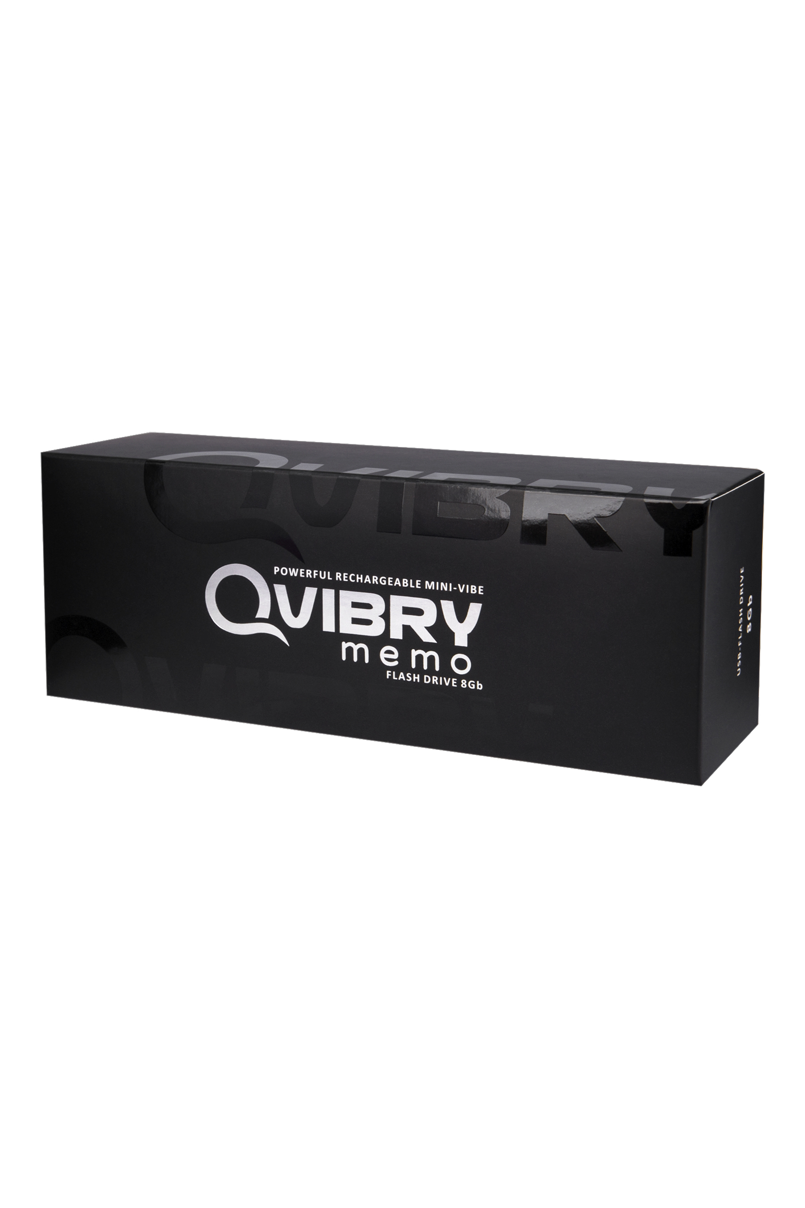Вибратор клиторальный Qvibry 8Gb USB памяти, силикон, черный, 12 см. Фото N5