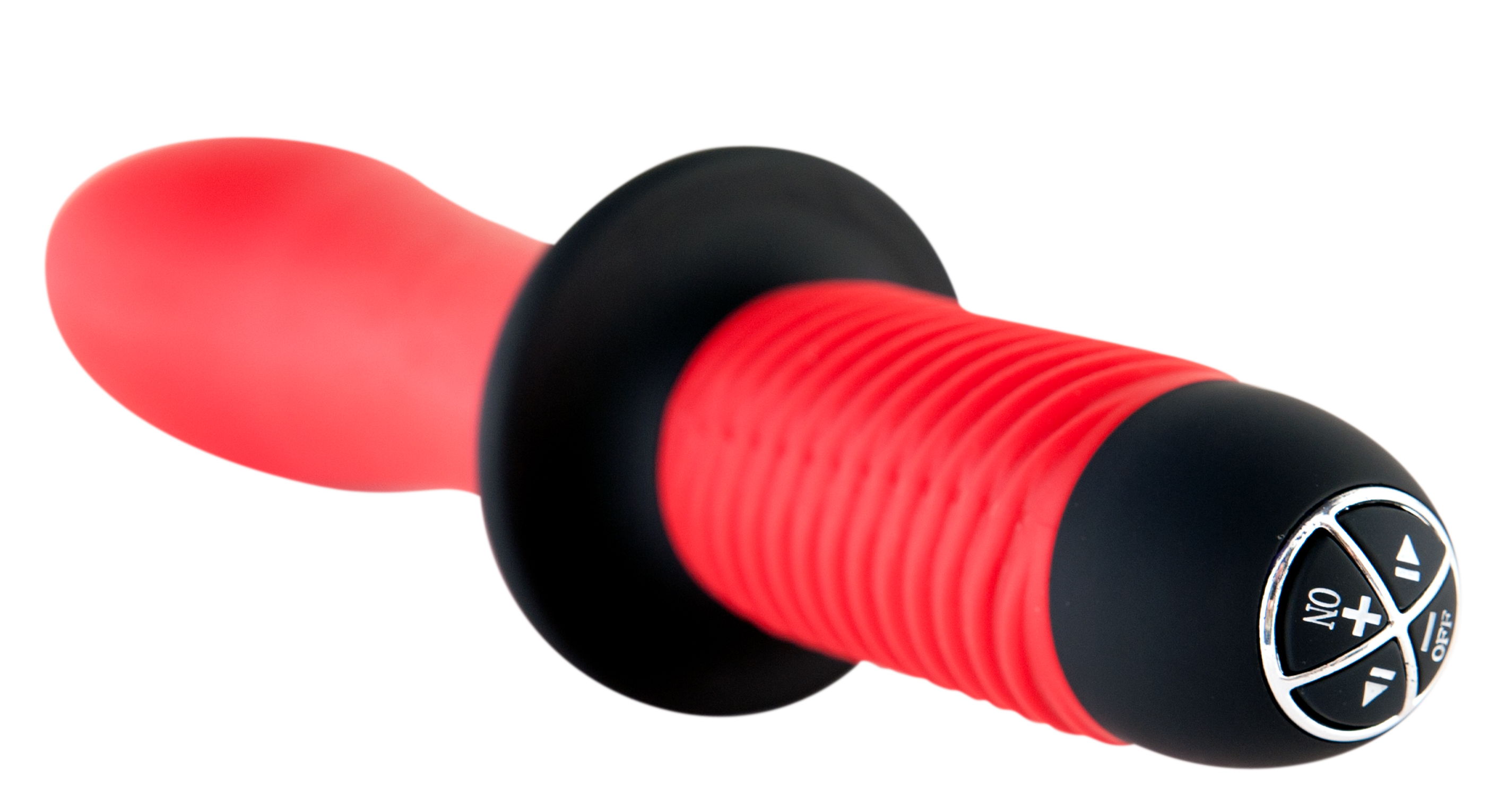 Анальный стимулятор Black & Red by TOYFA с вибрацией, водонепроницаемый, силикон, красный, 27 см, Ø. Фото N3