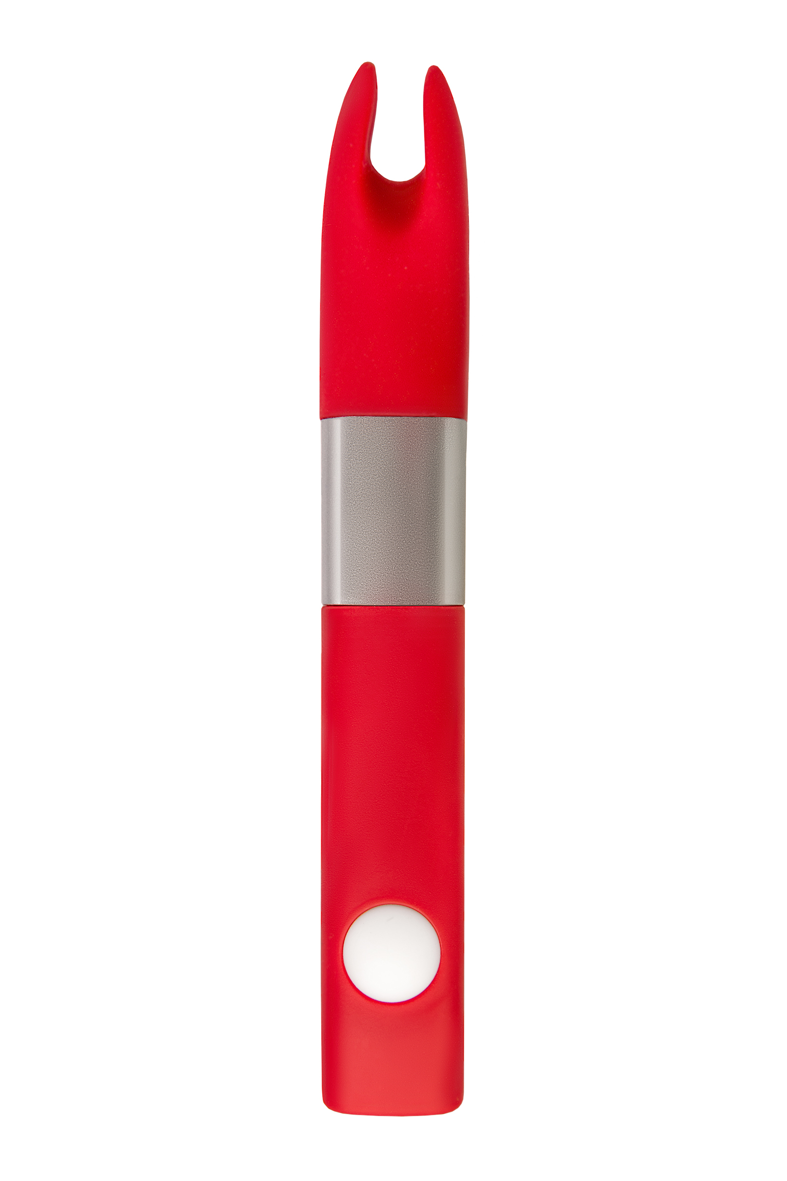 Вибратор клиторальный Qvibry 4Gb USB памяти, силикон, красный, 12 см. Фото N2