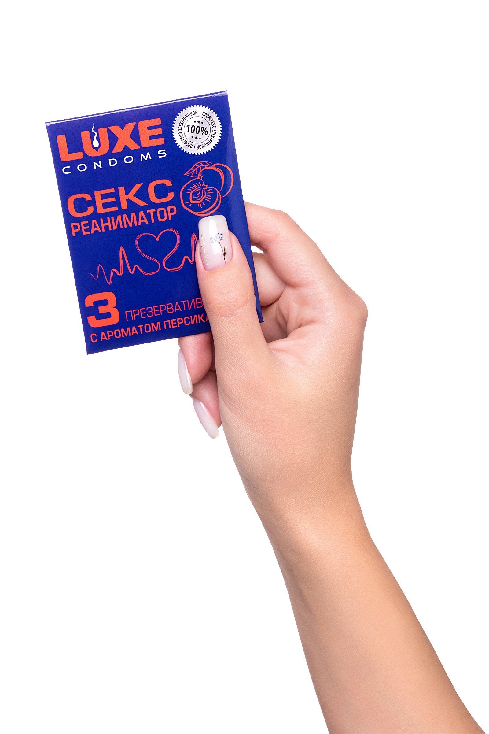 Презервативы Luxe, конверт «Сексреаниматор», латекс, персик, 18 см, 5,2 см, 3 шт. фото 1. Фото N8