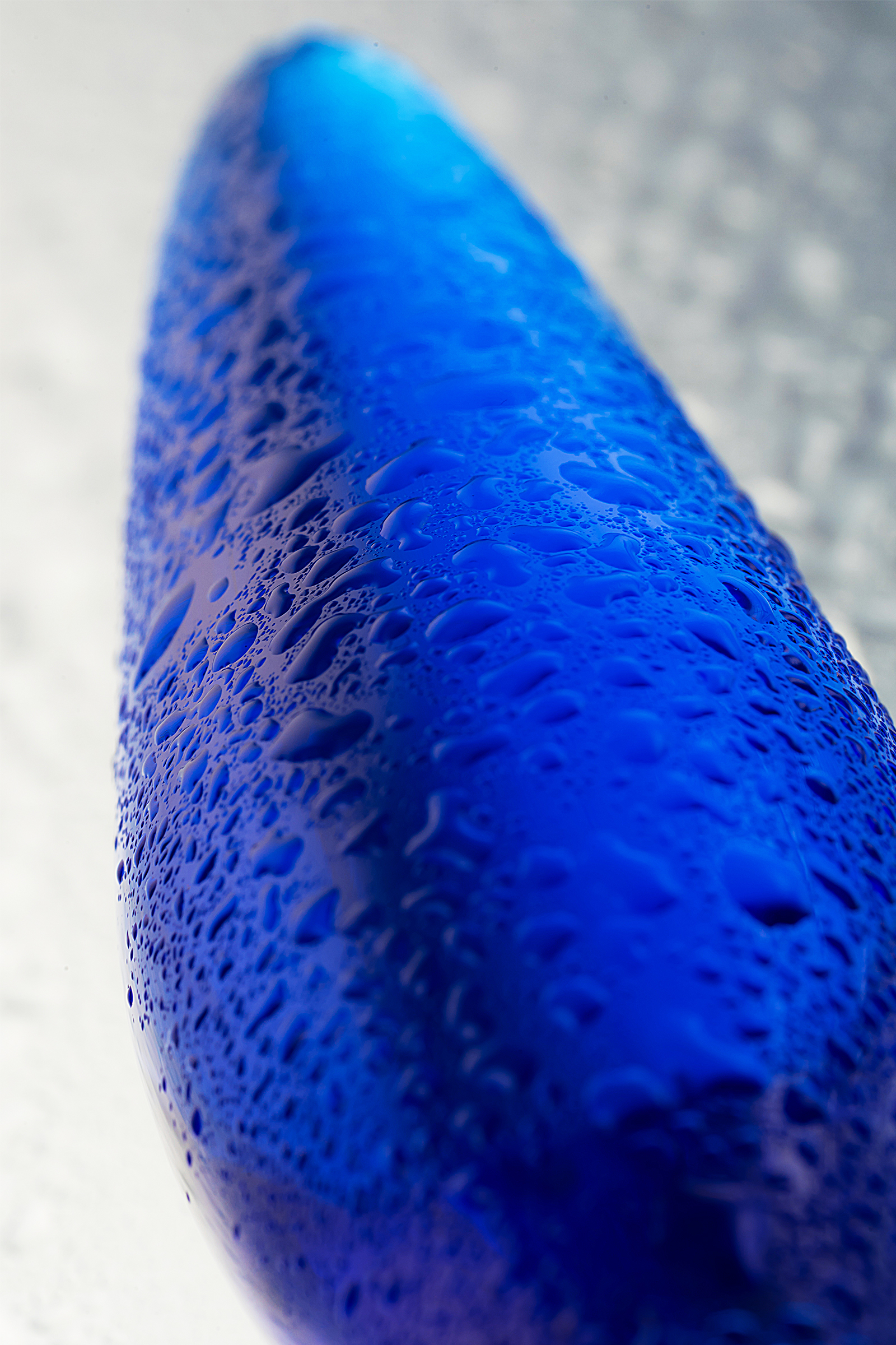 Двусторонний фаллоимитатор Sexus Glass, стекло, синий, 17,5 см. Фото N4