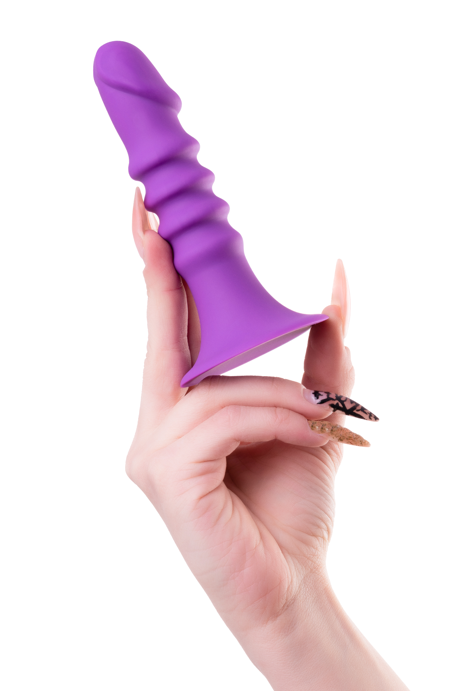 Анальный фаллоимитатор A-Toys Drilly, силикон, фиолетовый, 14 см. Фото N8