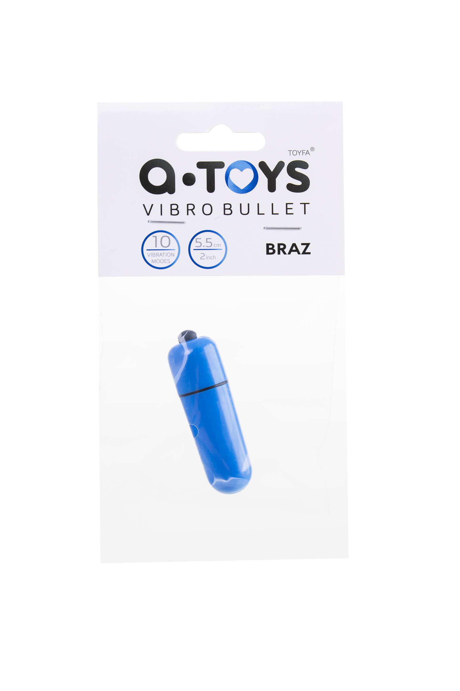 Вибропуля A-Toys Braz, ABS пластик, синий, 5,5 см., Ø1,7. Фото N2