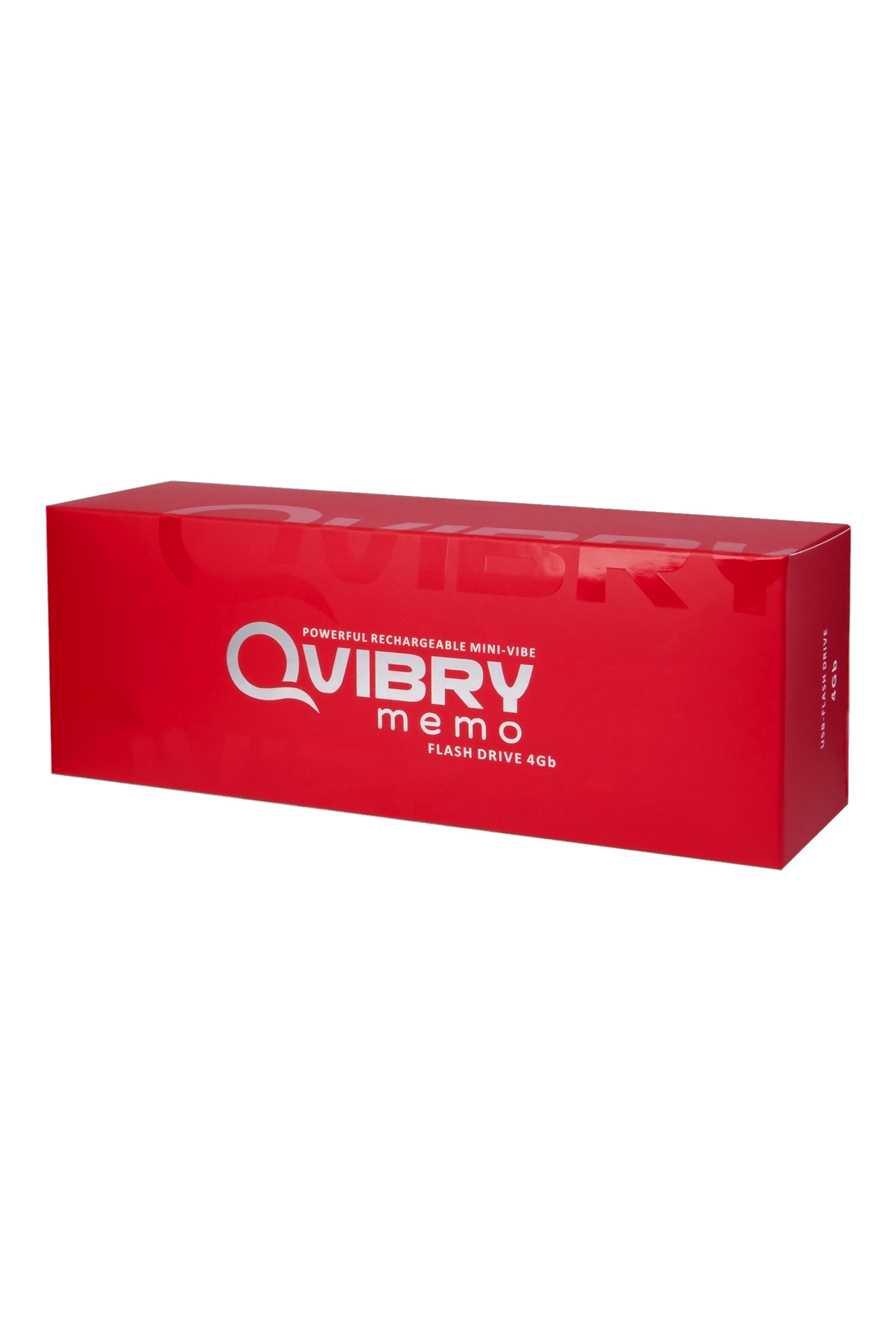 Вибратор клиторальный Qvibry 4Gb USB памяти, силикон, красный, 12 см. Фото N5