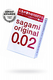 Презервативы Sagami, original 0.02, полиуретан, ультратонкие, гладкие, 19 см, 5,8 см, 3 шт. фото 1
