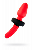 Анальная вибровтулка Black & Red by TOYFA для фистинга, водонепроницаемая, силикон, красная, 22 см,